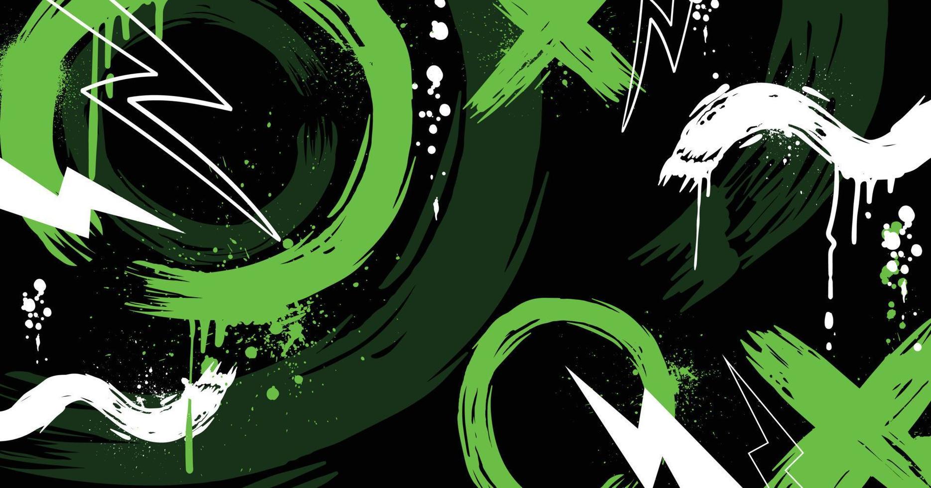 Abstract graffiti art background with scribble throw-up and tagging hand-drawn style. Street art graffiti urban theme for prints, patterns, banners, and textiles in vector format.