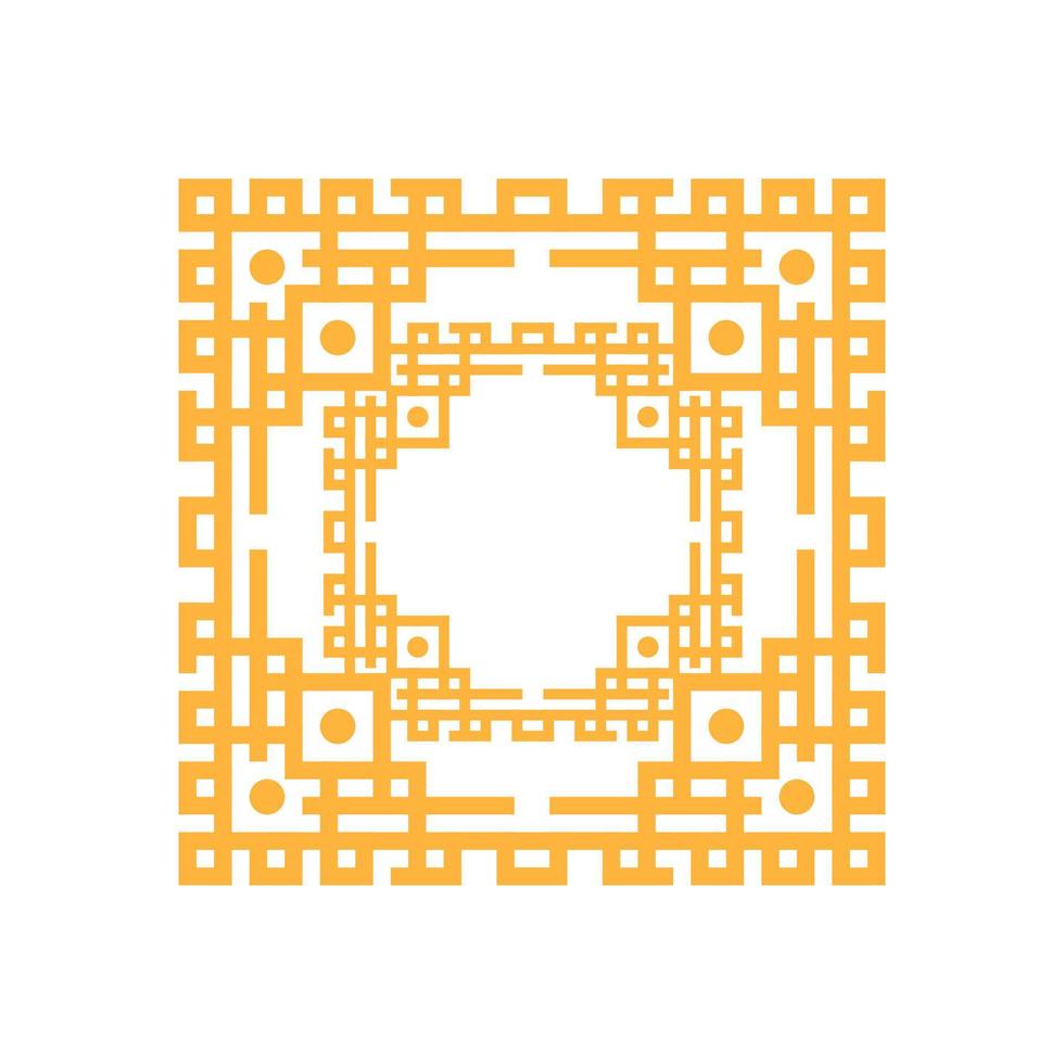 Box ornament in chinese style vector
