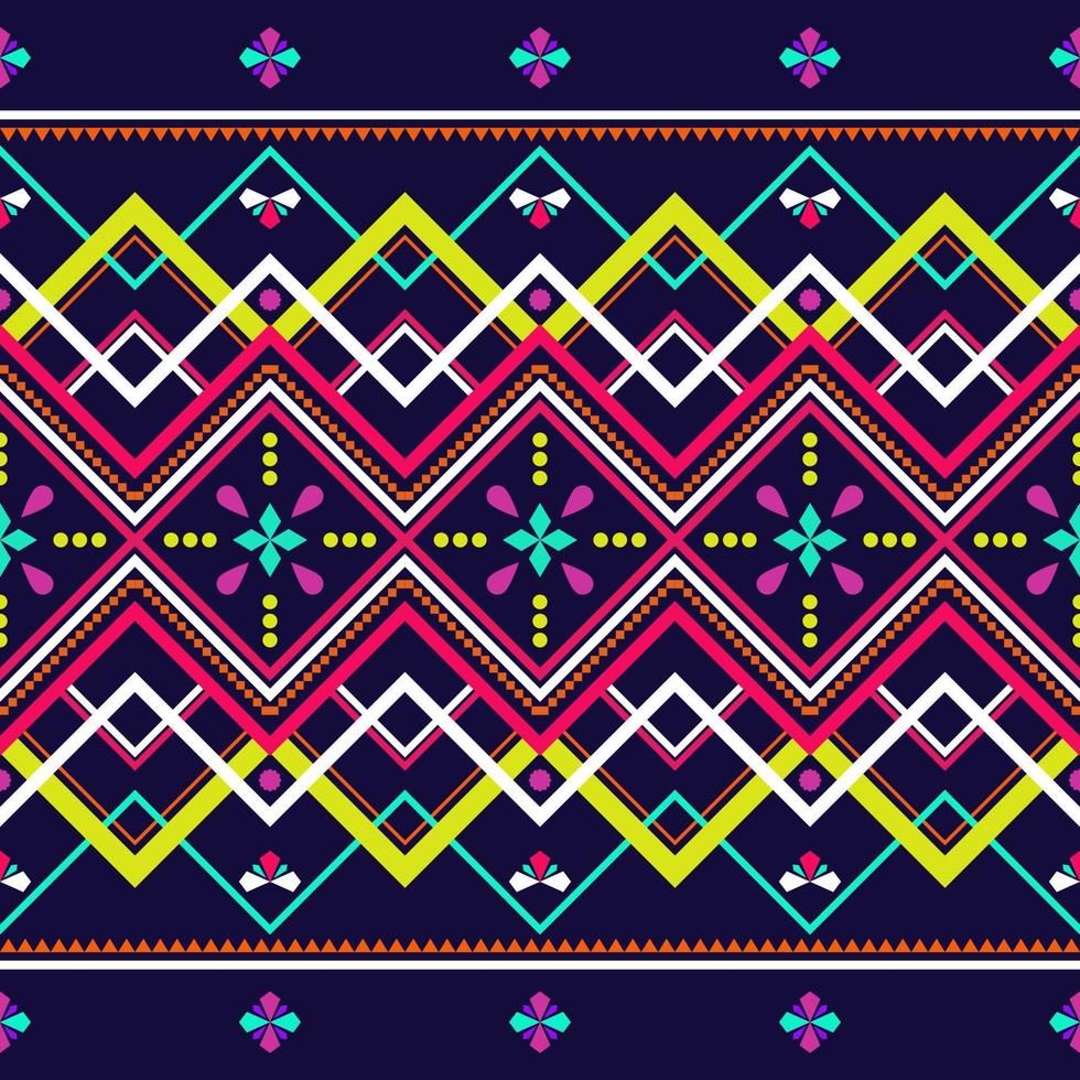 Abstract ethnic geometric pattern design for background or wallpaper.  Ethnic geometric print pattern design Aztec repeating background texture for fabric, cloth design, wrapping, fashion elements. vector