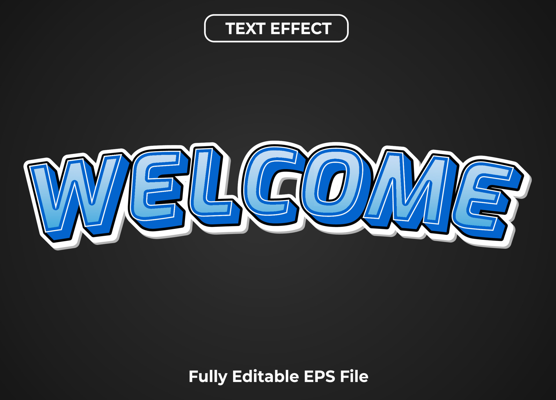 3D Welcome Text Effect Design 17397043 Vector Art at Vecteezy