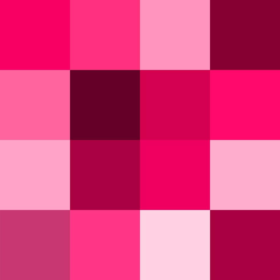 belleza y dulce fondo de patrón geométrico abstracto con cuadrados, tono rosa y rojo para el día de san valentín. vector