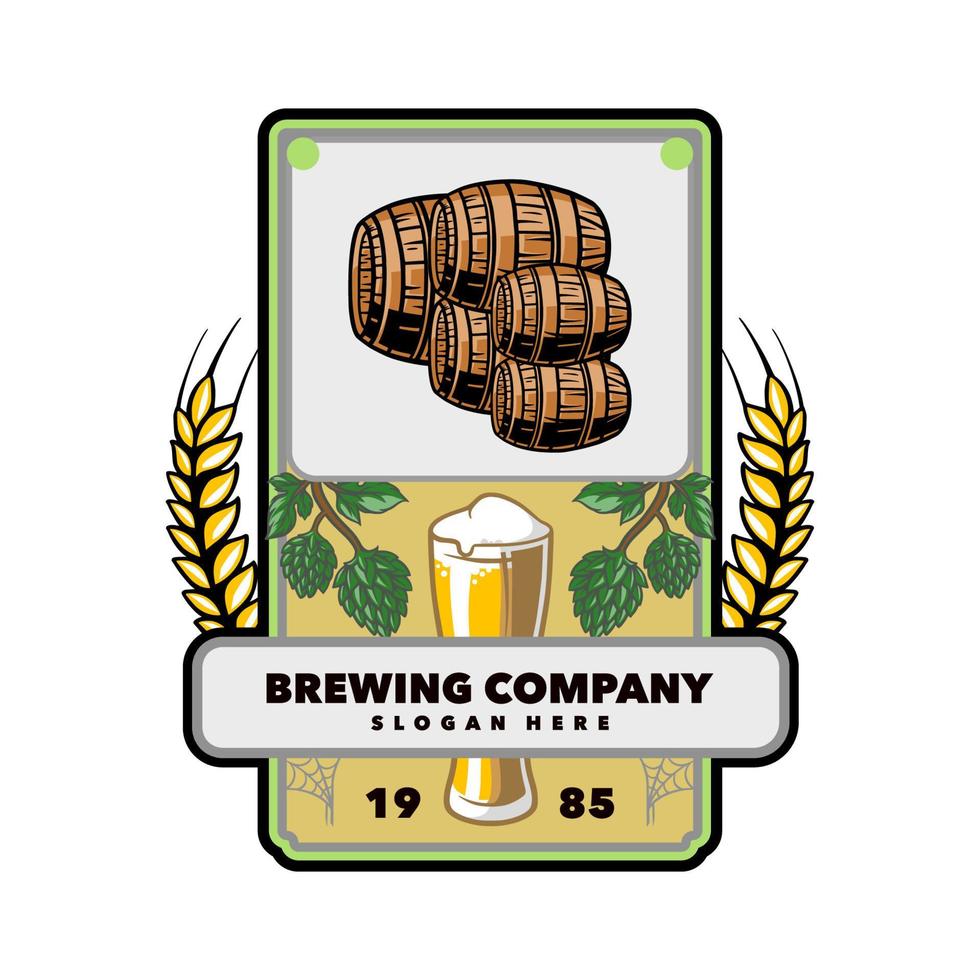 Brewing badge logo vector