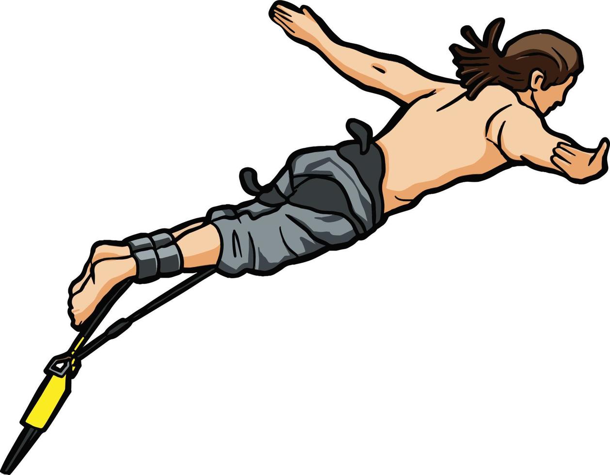 Bungee jumping extreme sport adventure vector