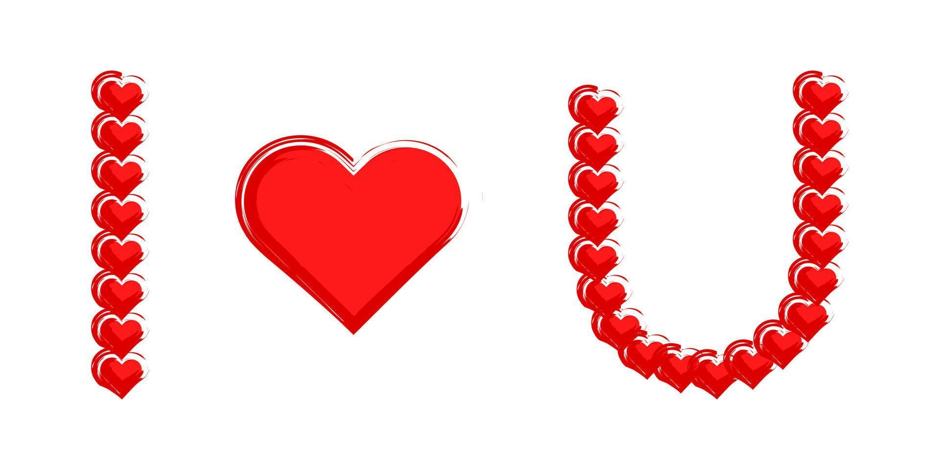 I love you message on valentines day vector icon