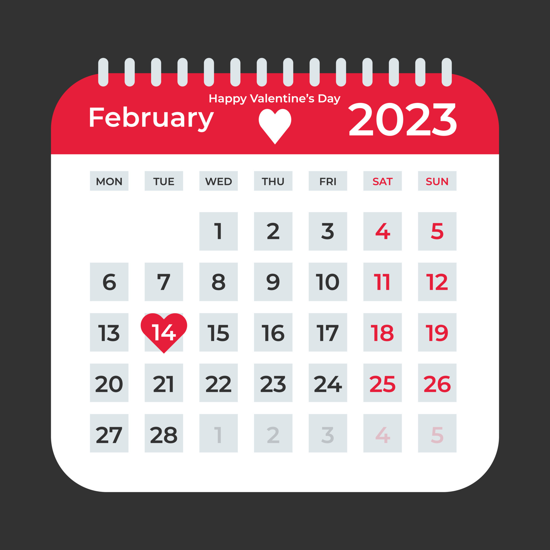 red-heart-shape-valentines-day-calendar-design-on-february-14-2023-17397186-vector-art-at-vecteezy