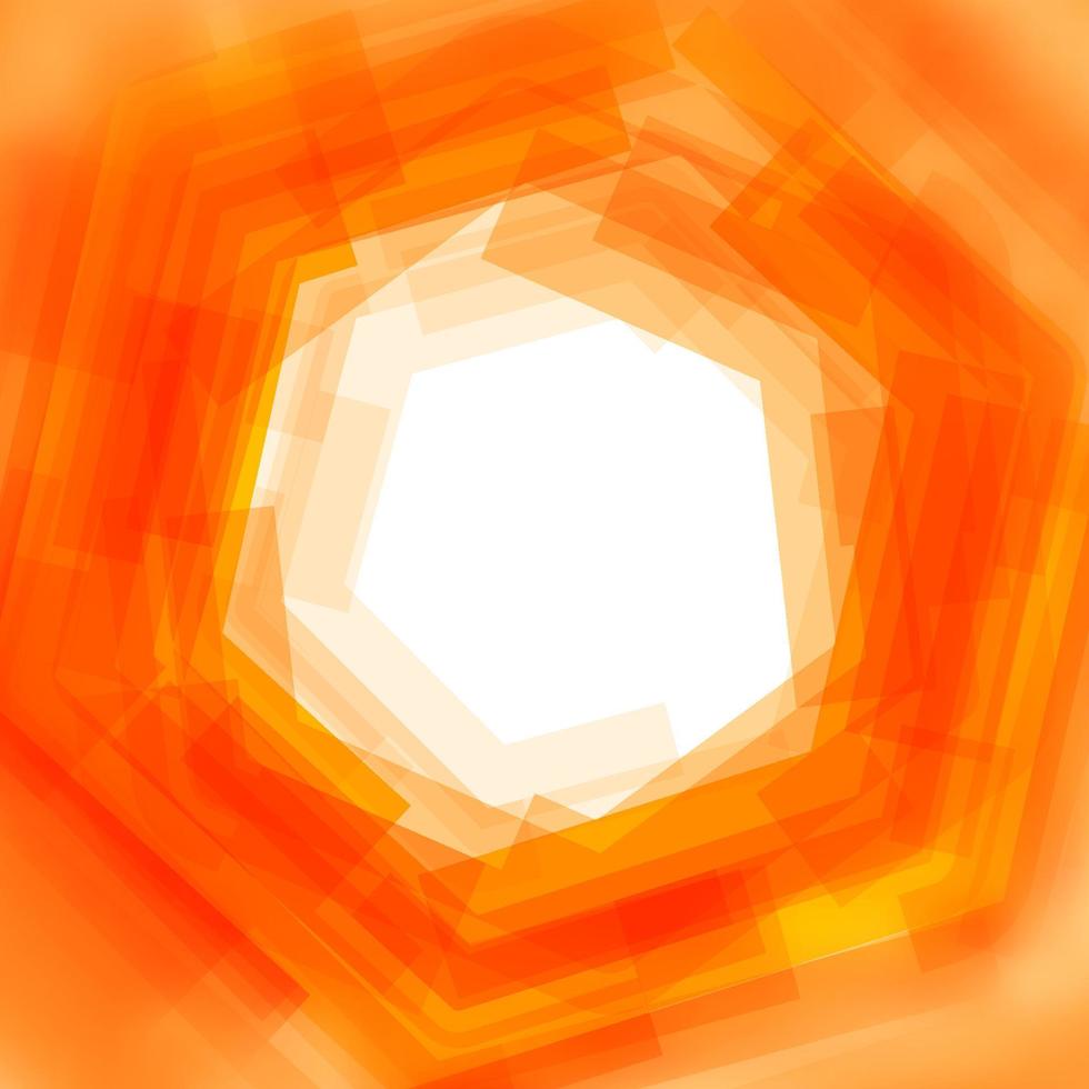 fondo vectorial con líneas hexagonales naranjas y borde borroso vector