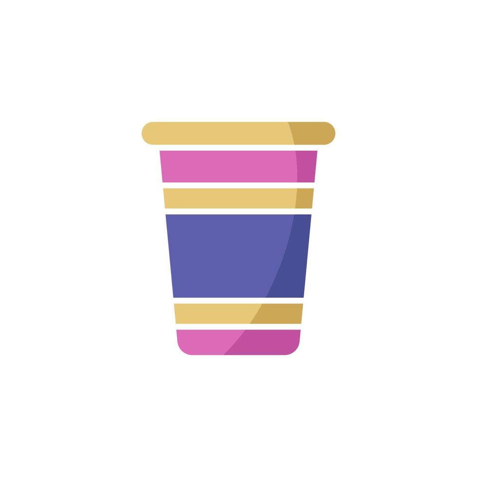 Disposable cup icon vector design templates