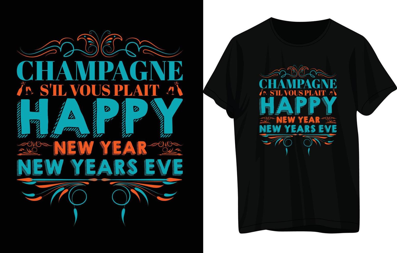 Niche Happy New Year T Shirt Design vector