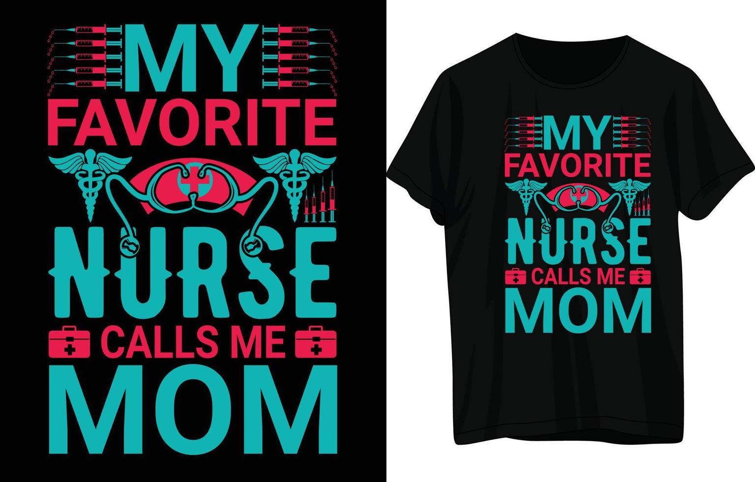 Nurse T- Shirt Design vector