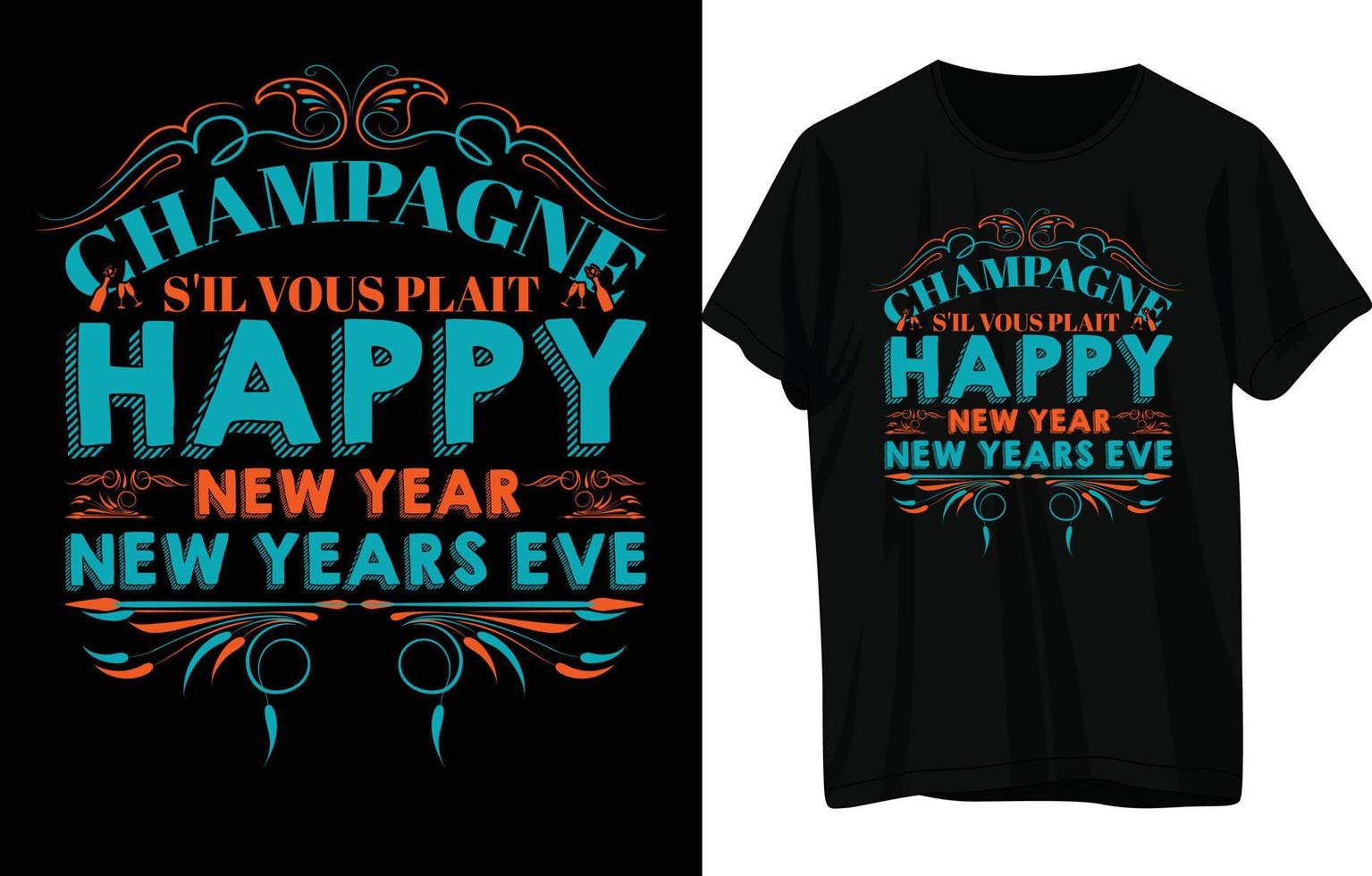 Niche Happy New Year T Shirt Design vector