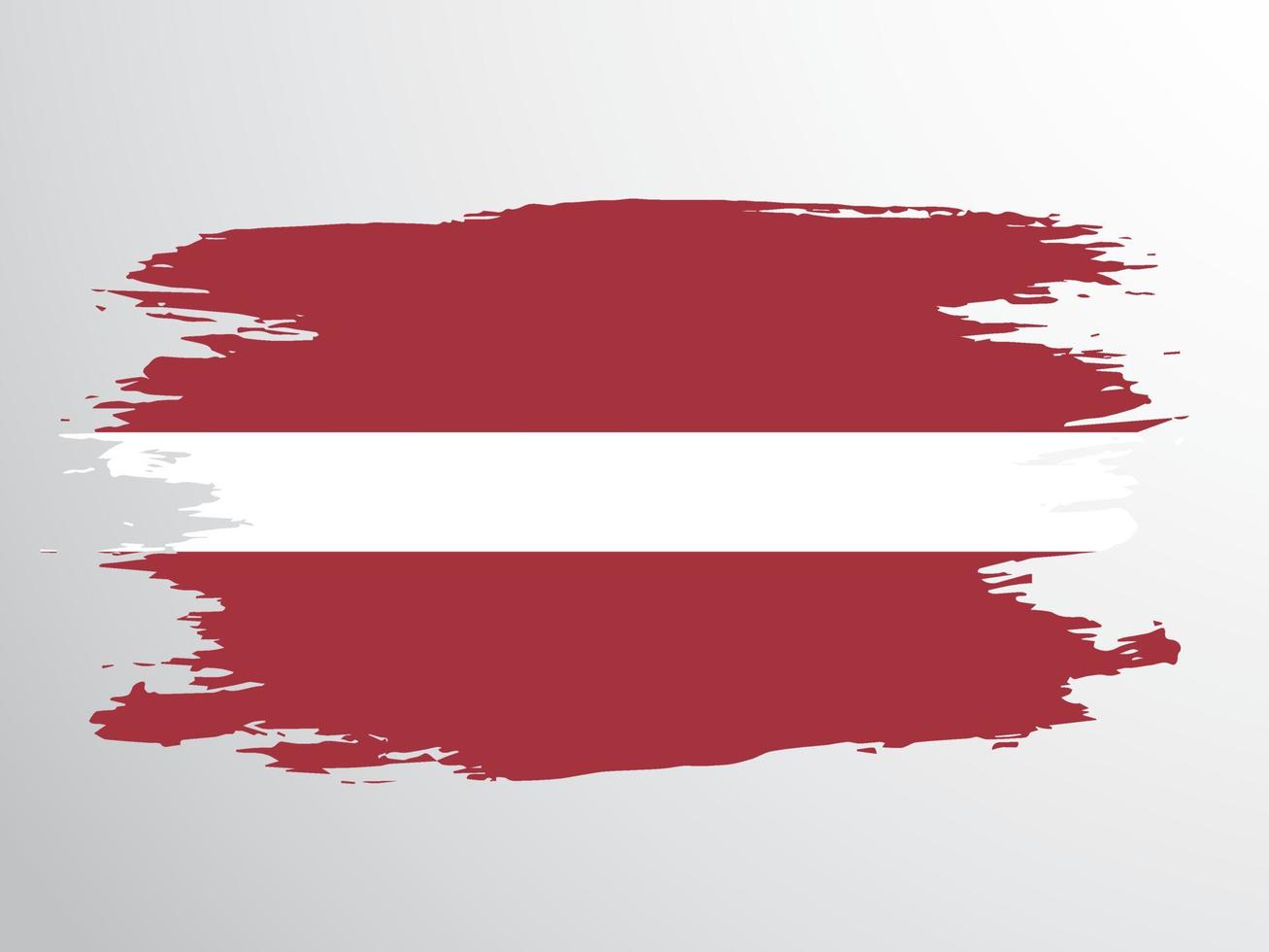 Flag of Latvia painted by brush. vector