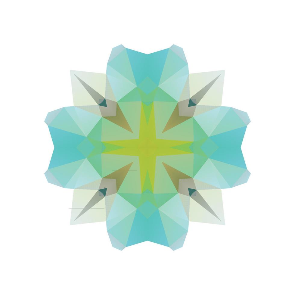 flor abstracta y concepto de formas vibrantes vector