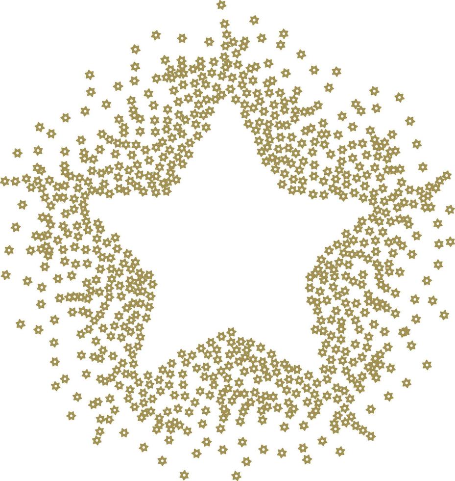 Star made of glitter star sequins vector