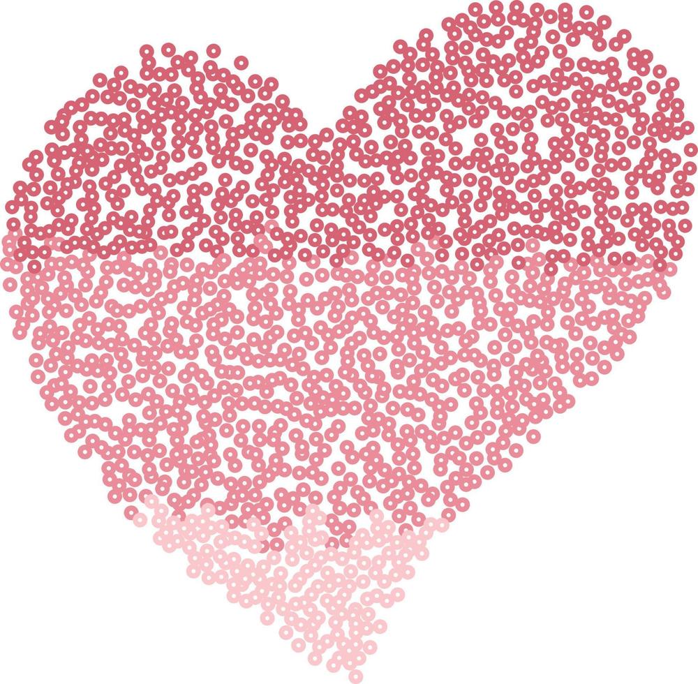 Heart made of glitter sequins vector