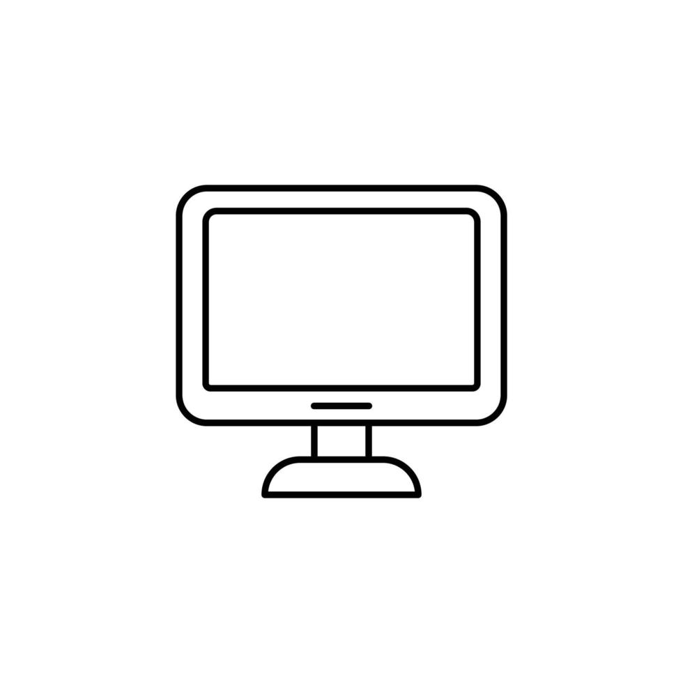 monitor icon. outline icon vector