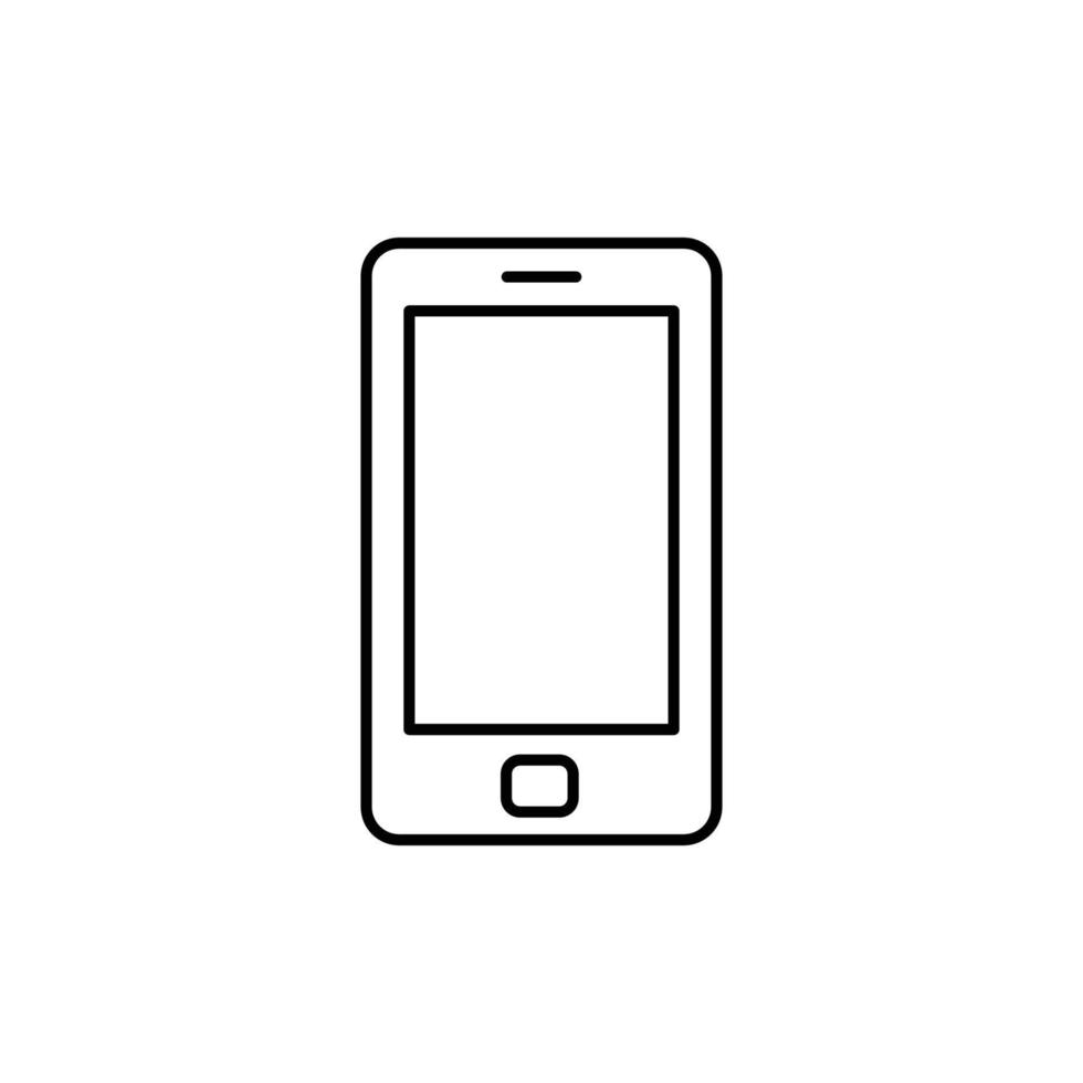 smartphone icon. outline icon vector