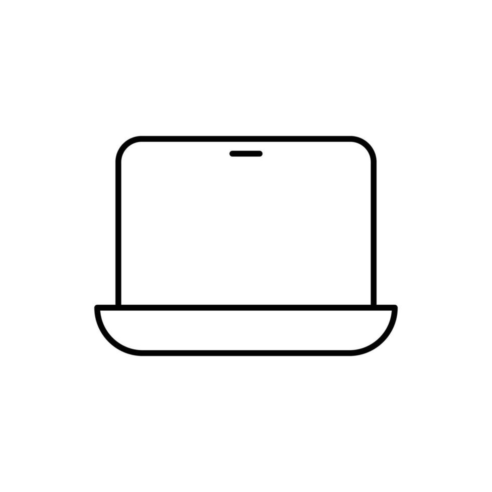 laptop icon. outline icon vector