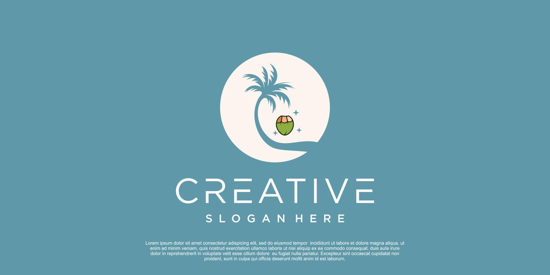 Palm trees emblems combination palm tree and beach logo Premium Vector