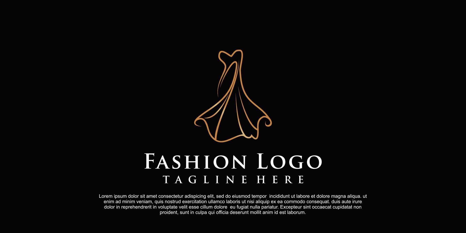 Boutique logo design simple concept Premium Vector