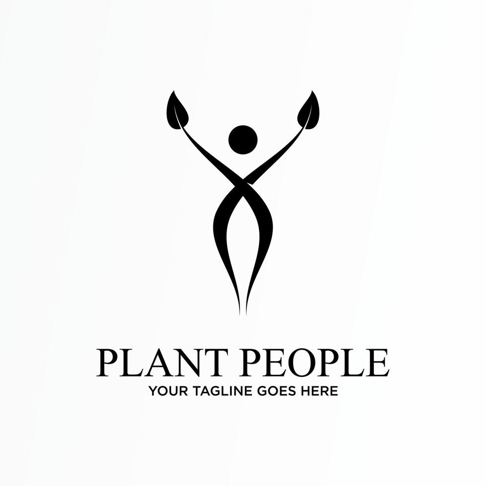 unique body or Human with hand leaf or leaves image graphic icon logo design abstract concept vector stock. Can be used as a symbol related to people or nature