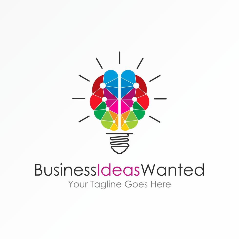 unique Lighting and color Brain with brain image graphic icon logo design abstract concept vector stock. Can be used as a symbol related to creative or tech
