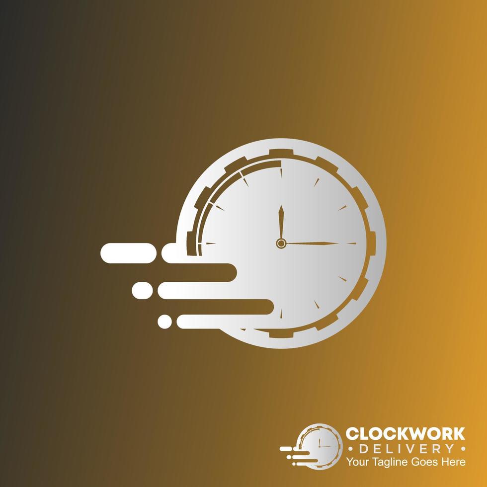 Simple Combination of clock, gear and speed image graphic icon logo design abstract concept vector stock. Can be used as a symbol related to the dateline or speed