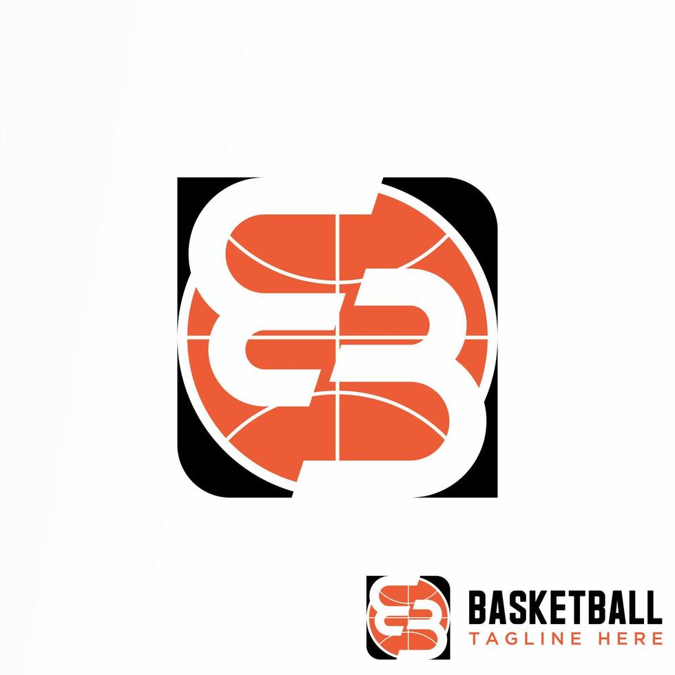 letra bb o 33 fuente en flip y baloncesto imagen icono gráfico diseño de logotipo concepto abstracto vector stock. se puede utilizar como identidad corporativa relacionada con la inicial o el deporte