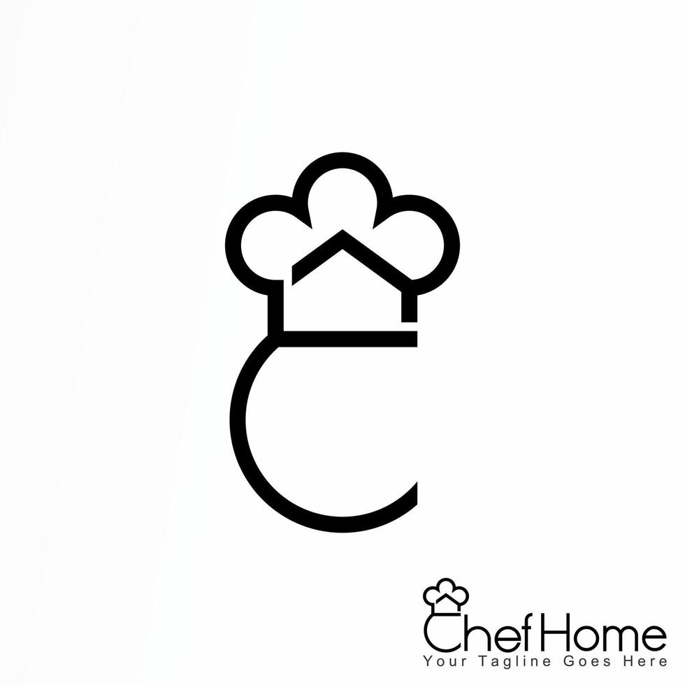 Simple house, chef hat, and face or Chef Home image graphic icon logo design abstract concept vector stock. can be used as a corporate identity related to cuisine or food