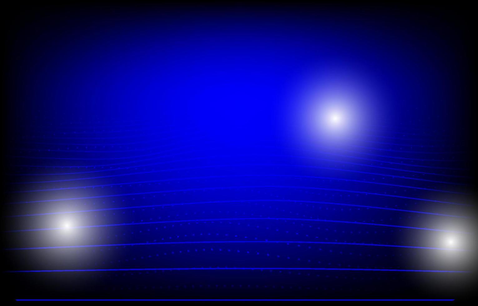 Technology abstract step lines dots and light on blue background. Abstract neon lines on a dark background. Abstract step waves with glowing lights and dots. Blue glowing waves. Vector illustration