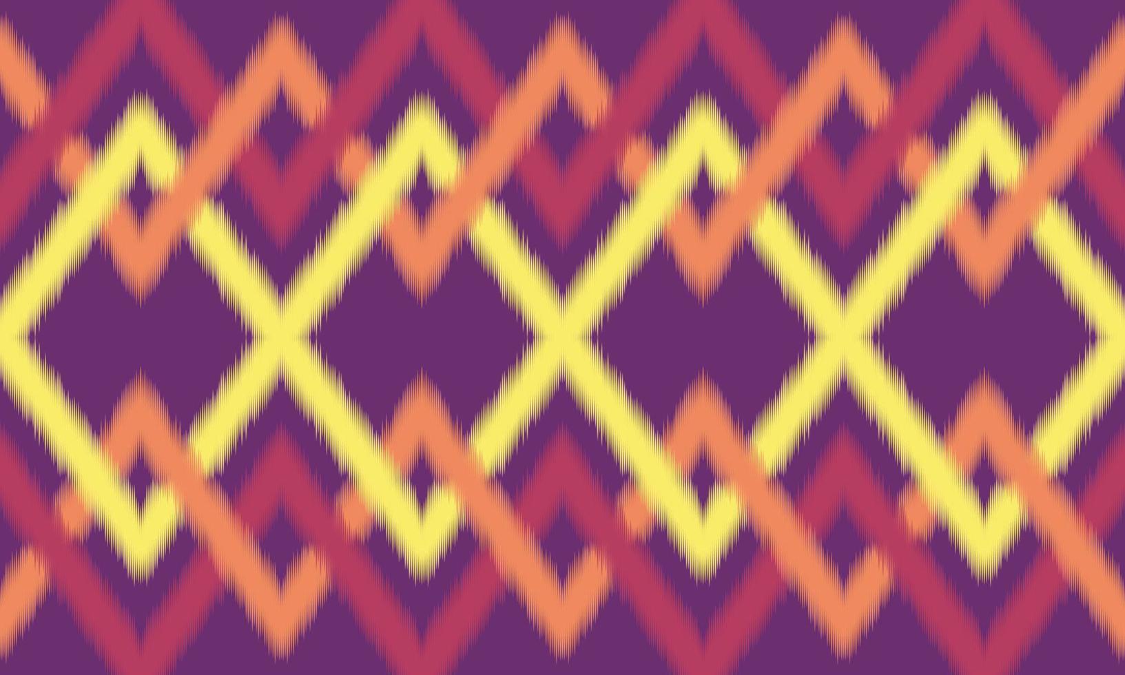 Ethnic textile fabric patterns background. Tribal Ikat geometry fabric seamless pattern vintage retro style. African motif royal luxurious ornate elegant ancient abstract ornament print vector. vector