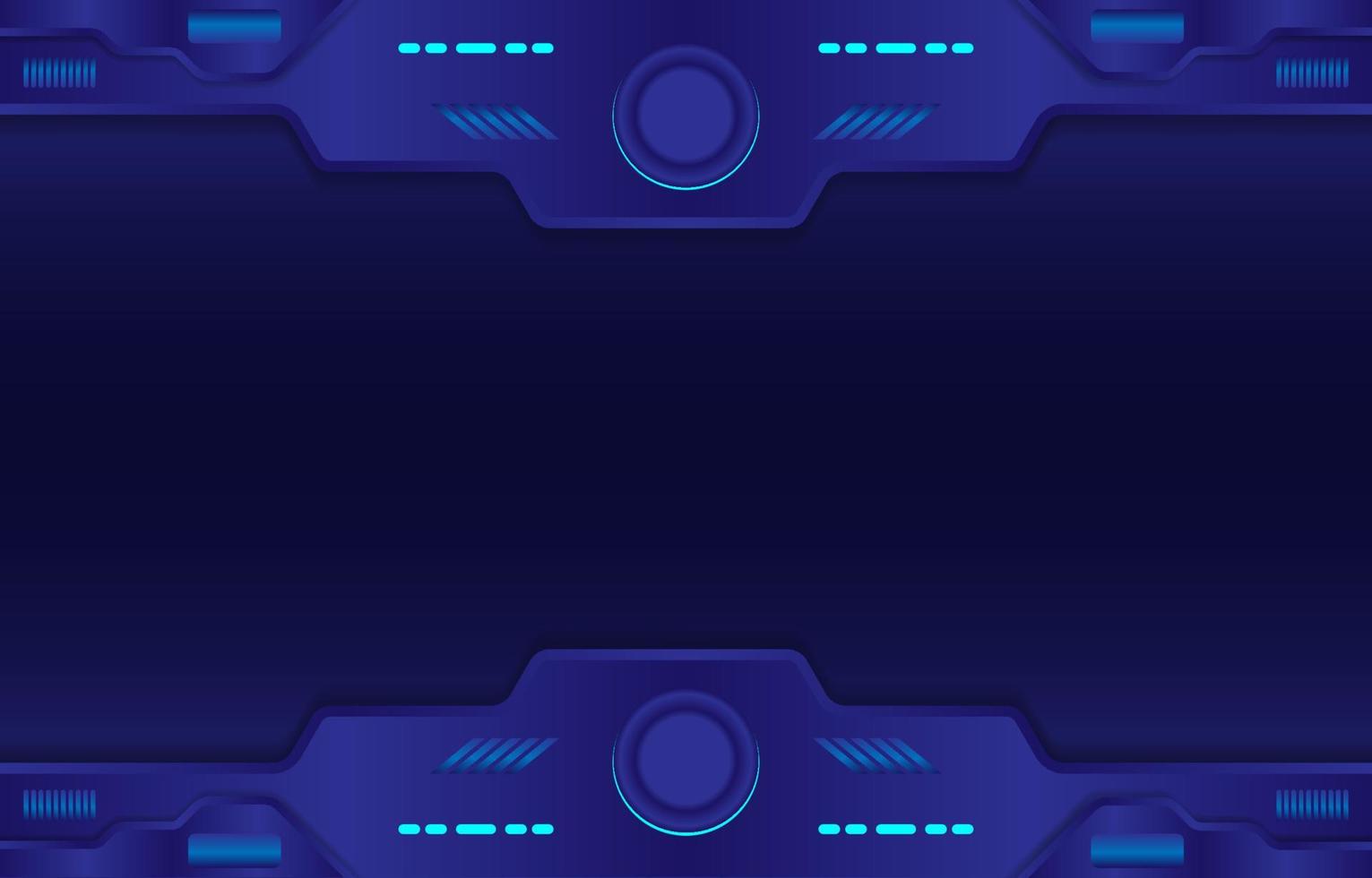 Dark blue control panel abstract modern technology futuristic interface HUD vector design. HUD futuristic frame. Game target borders, sci-fi empty banners for text, menu technology interface.