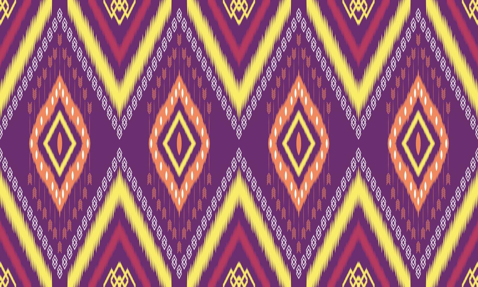 fondo de patrones de tela textil étnica. tela de geometría ikat tribal estilo retro vintage de patrones sin fisuras. motivo africano real lujoso adornado elegante antiguo ornamento abstracto imprimir vector. vector