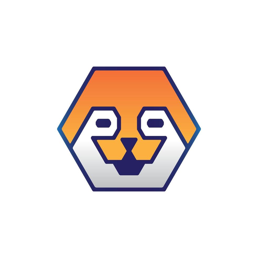 Cute Shiba Inu Dog Head Isolated in Hexagon Logo Design for Pet Lover vector