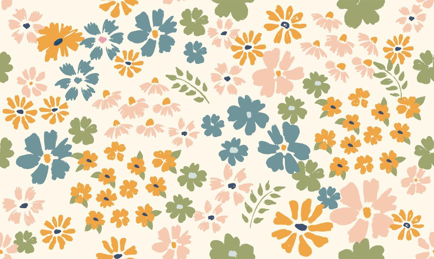 Floral background for textile, swimsuit, pattern covers, surface, wallpaper, gift wrap. vector