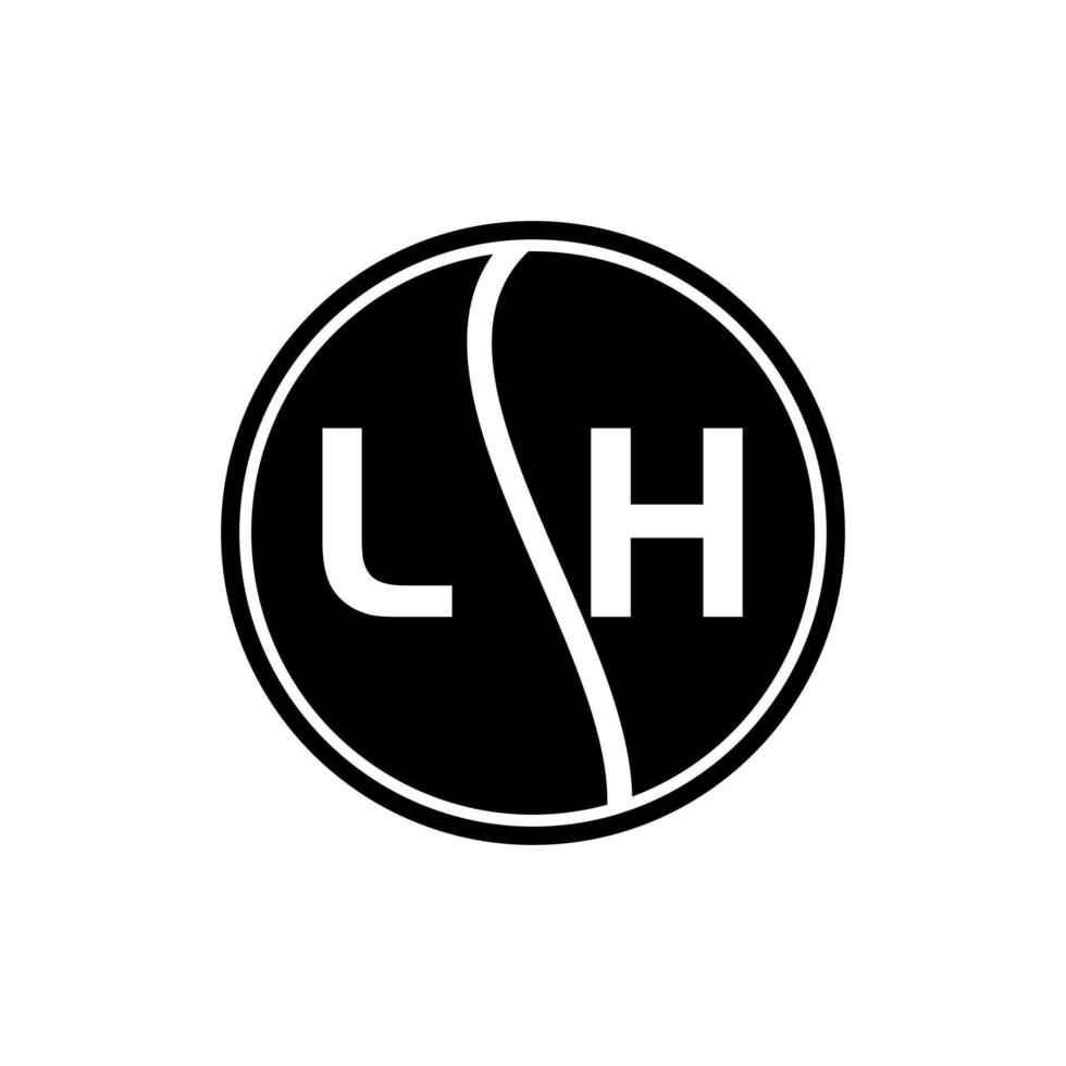 diseño del logotipo de la letra lh. diseño creativo inicial del logotipo de la letra lh. concepto de logotipo de letra de iniciales creativas lh. vector