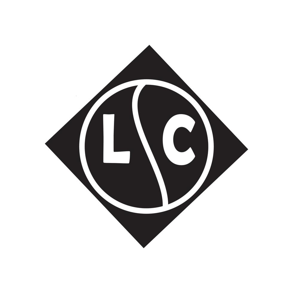 diseño de logotipo de letra lc.lc diseño de logotipo de letra lc inicial creativo. Concepto de logotipo de letra de iniciales creativas lc. vector