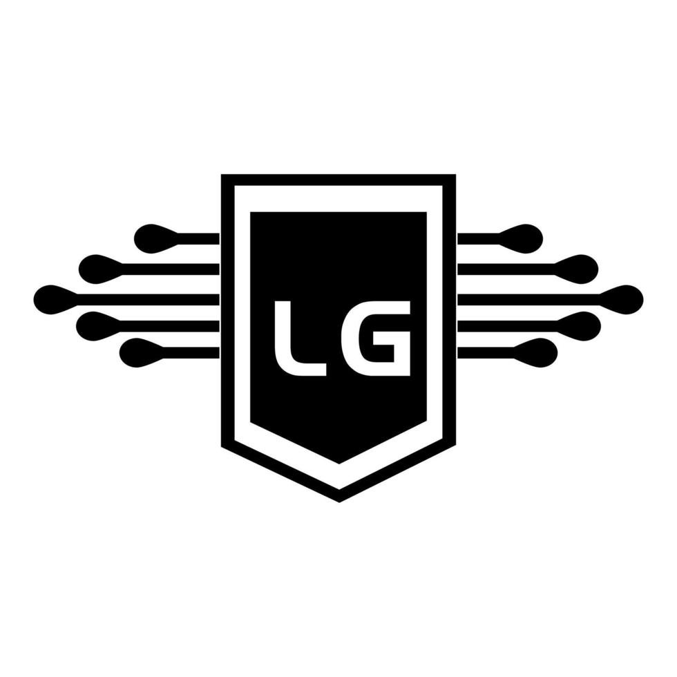 diseño de logotipo de letra lg.diseño de logotipo de letra lg inicial creativa lg. concepto de logotipo de letra de iniciales creativas de lg. vector