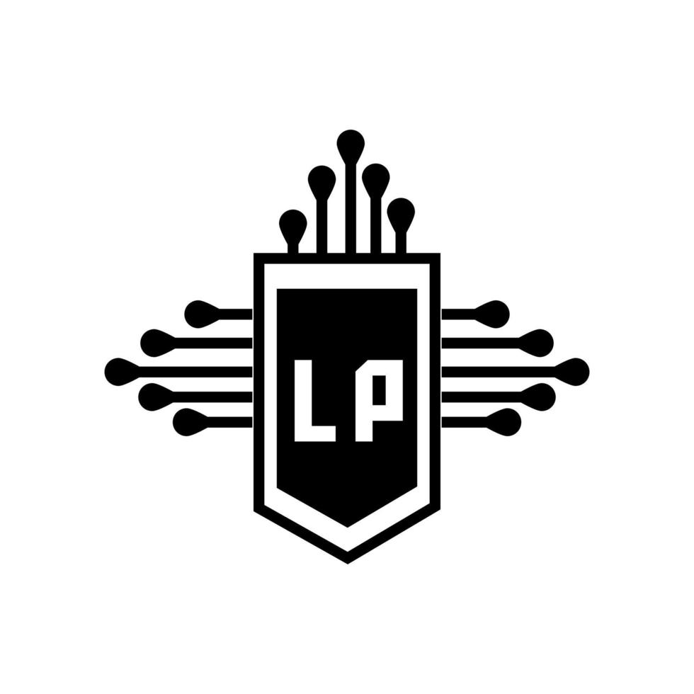diseño de logotipo de letra lp.diseño de logotipo de letra lp inicial creativa lp. Concepto de logotipo de letra de iniciales creativas lp. vector