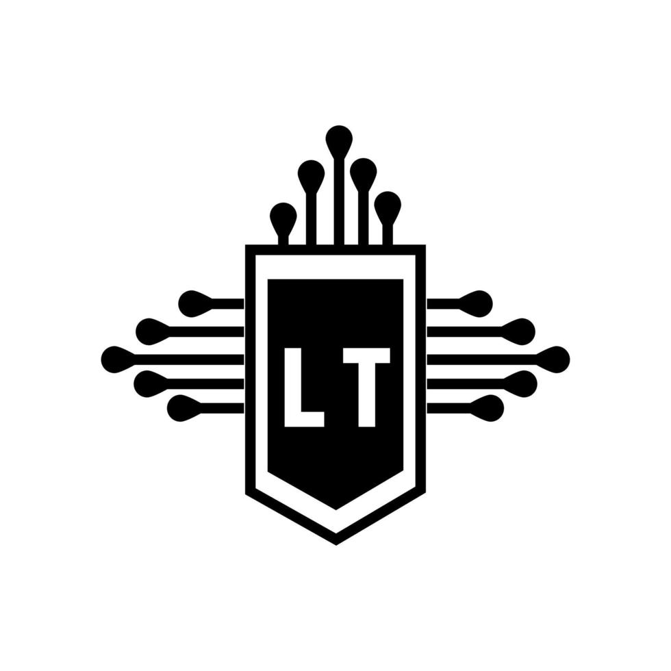 Diseño de logotipo de letra lt.lt diseño de logotipo de letra lt inicial creativa. Es el concepto de logotipo de letra de iniciales creativas. vector