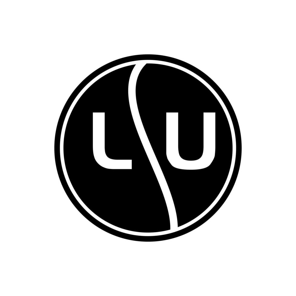 diseño de logotipo de letra lu.lu diseño de logotipo de letra lu inicial creativa. lu concepto creativo del logotipo de la letra de las iniciales. vector