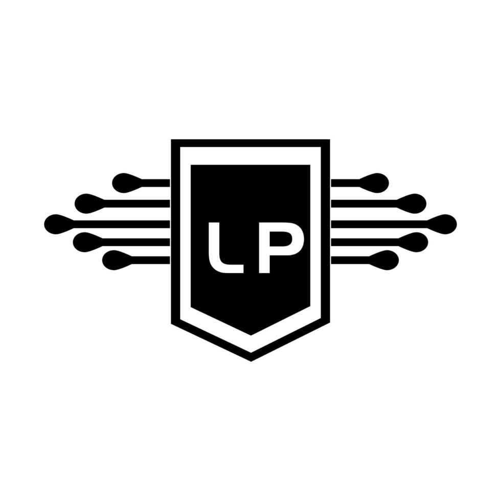 diseño de logotipo de letra lp.diseño de logotipo de letra lp inicial creativa lp. Concepto de logotipo de letra de iniciales creativas lp. vector