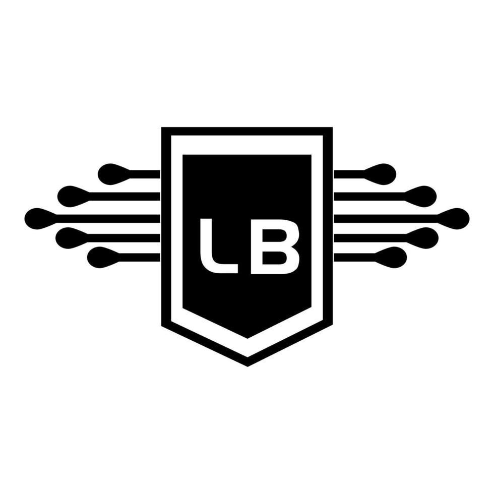 Diseño de logotipo de letra lb. Diseño de logotipo de letra lb inicial creativo de lb. lb concepto de logotipo de letra de iniciales creativas. vector