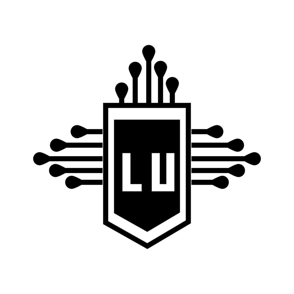 diseño de logotipo de letra lu.lu diseño de logotipo de letra lu inicial creativa. lu concepto creativo del logotipo de la letra de las iniciales. vector