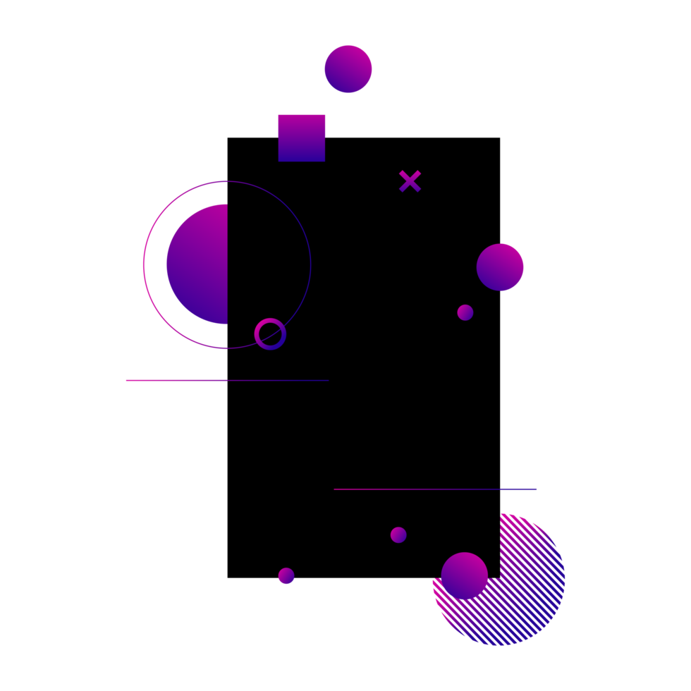 Abstract dynamic shape with ornament for copy space png