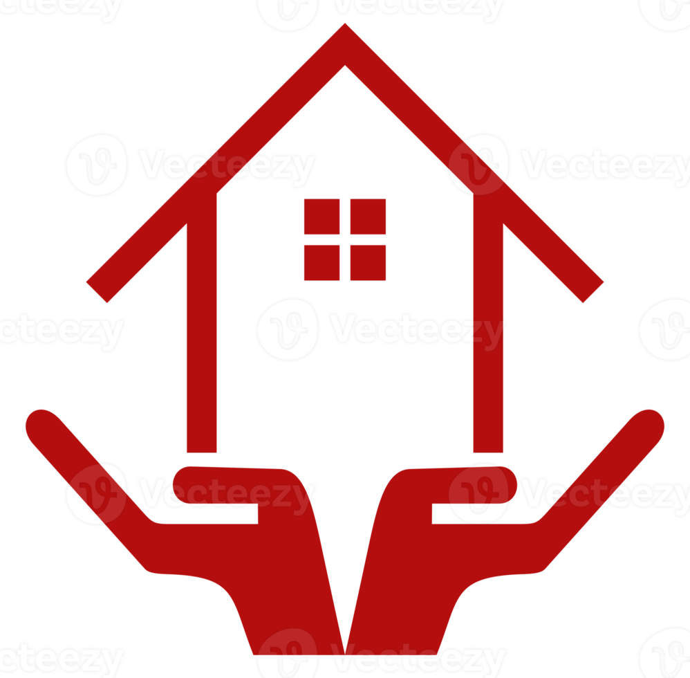 Haus auf der Hand Symbol Symbol. traumhausillustration für logo, apps, website oder grafikdesignelement. PNG-Format png