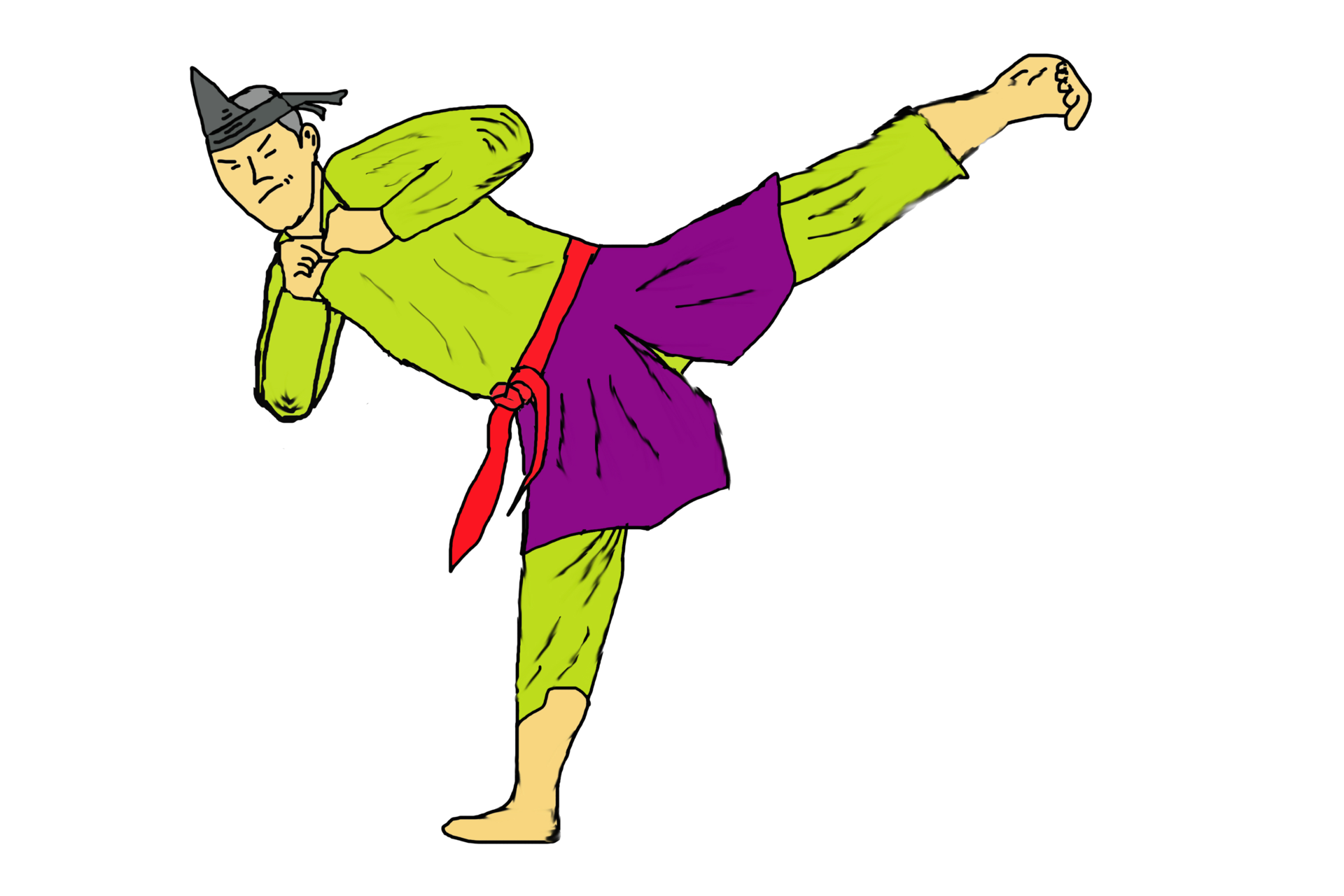 silat doing side kick 17398546 PNG