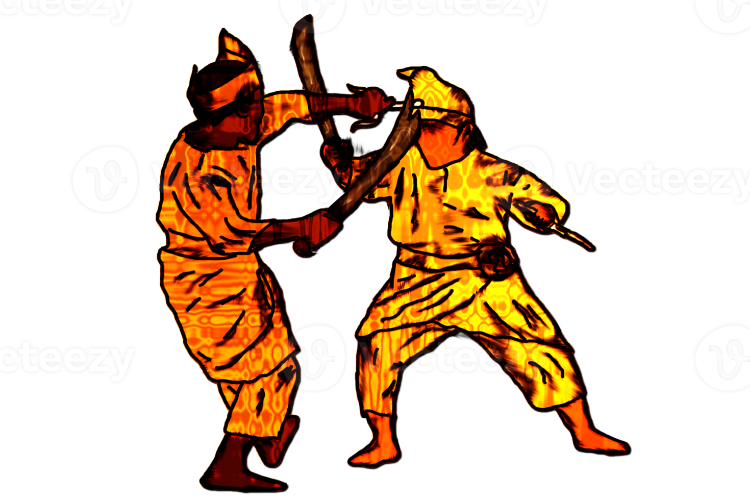 Silat - Practice combating use machete png