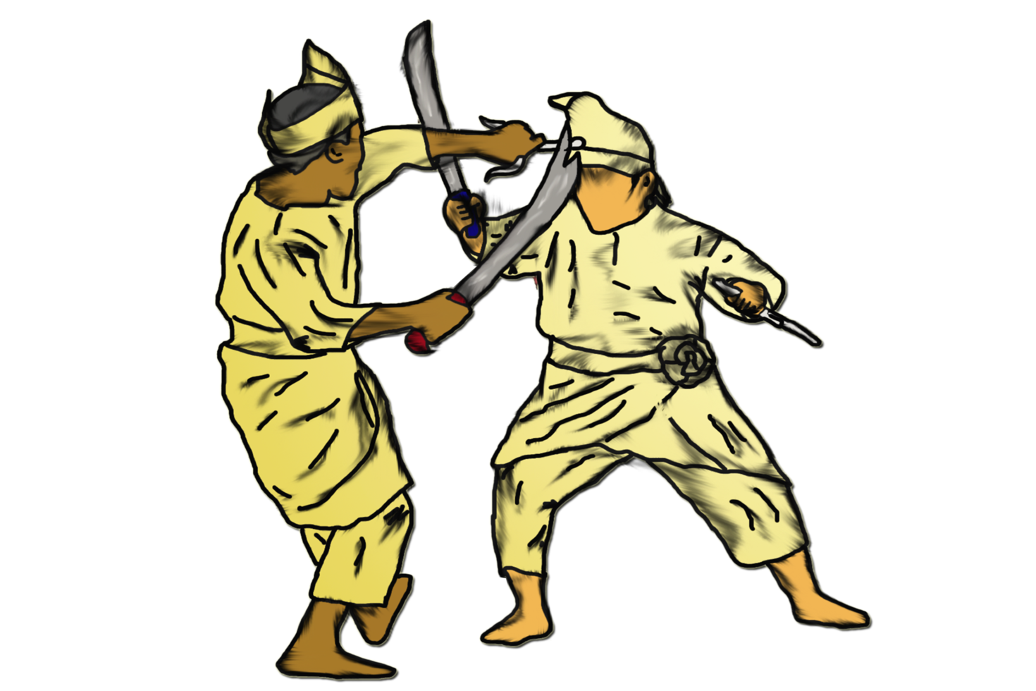 Silat Practice Combating Use Machete 17398551 PNG