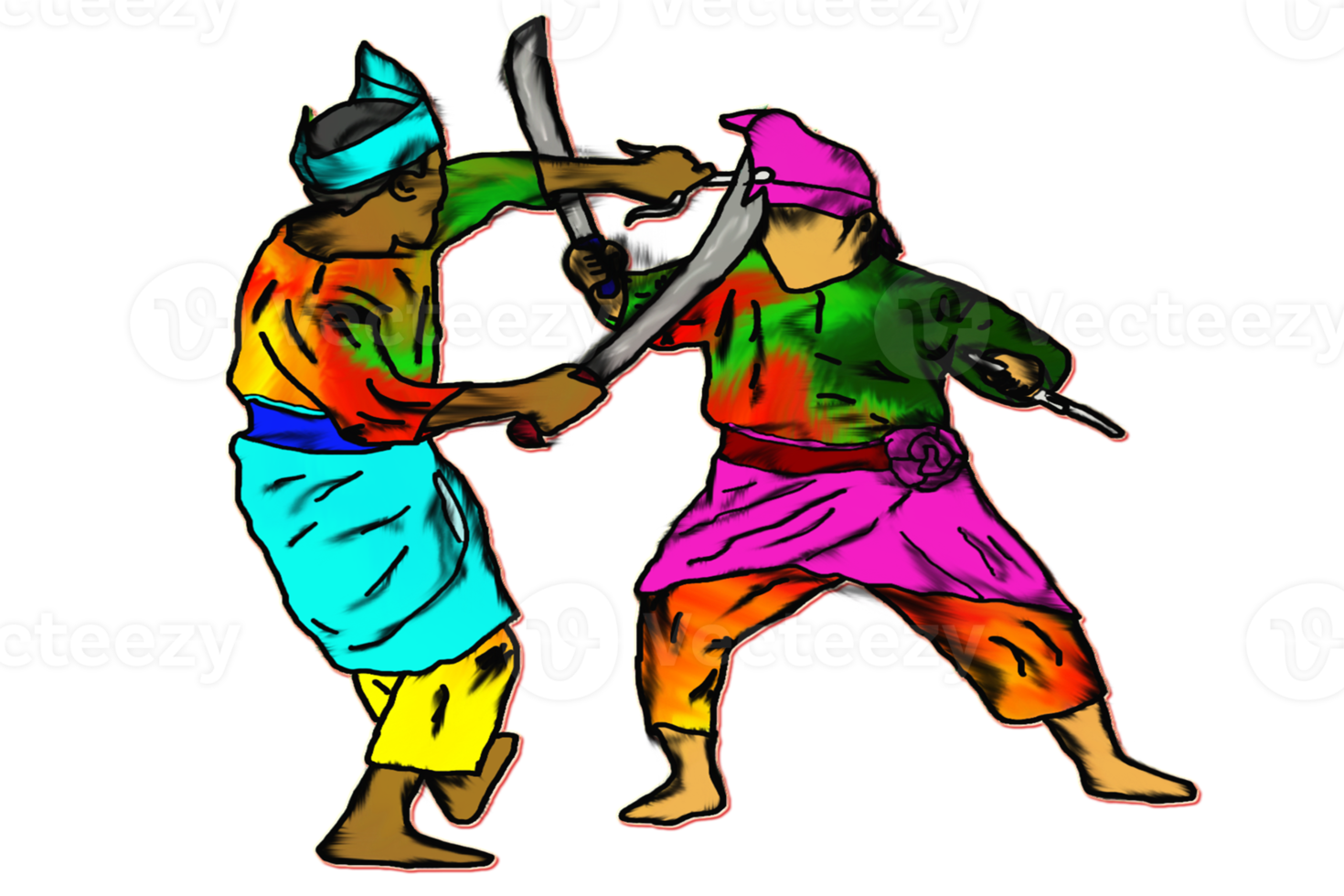 Silat - Practice combating use machete png