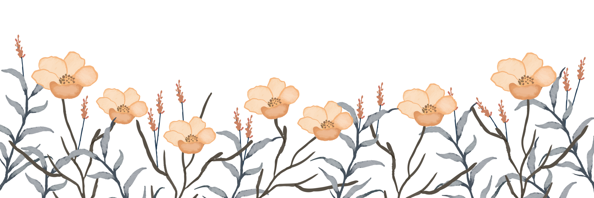 Free beautiful and elegant botanical watercolor border 17398576 PNG